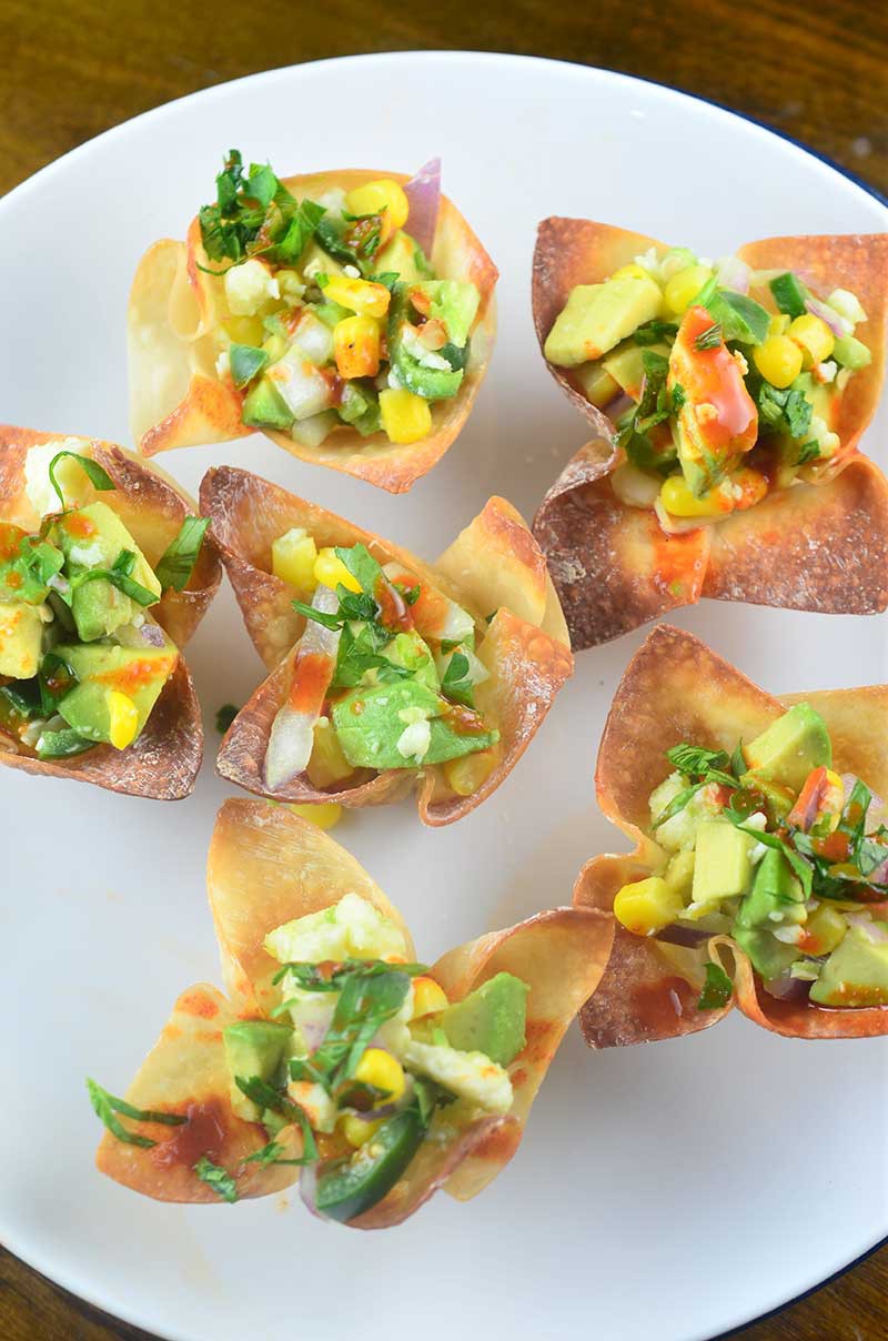 Avocado Dip Wonton Cups - Meatloaf and Melodrama