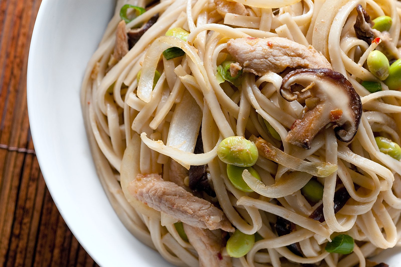 Udon Noodle Stir Fry With Pork And Edamame Life S Ambrosia