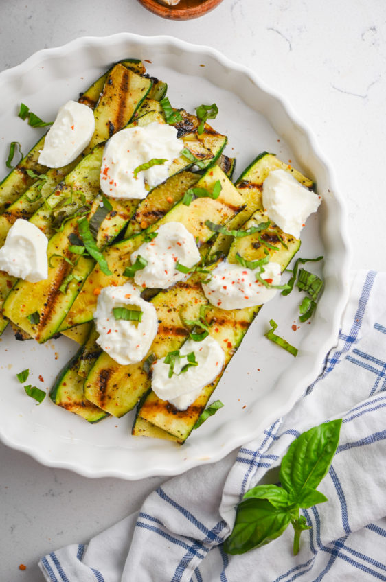 Grilled Zucchini with Burrata