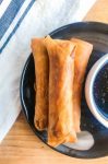 Lumpia is a Filipino style egg roll filled with pork, beef and veggies. Then fried golden brown. They are always a crowd pleaser and a great appetizer. 