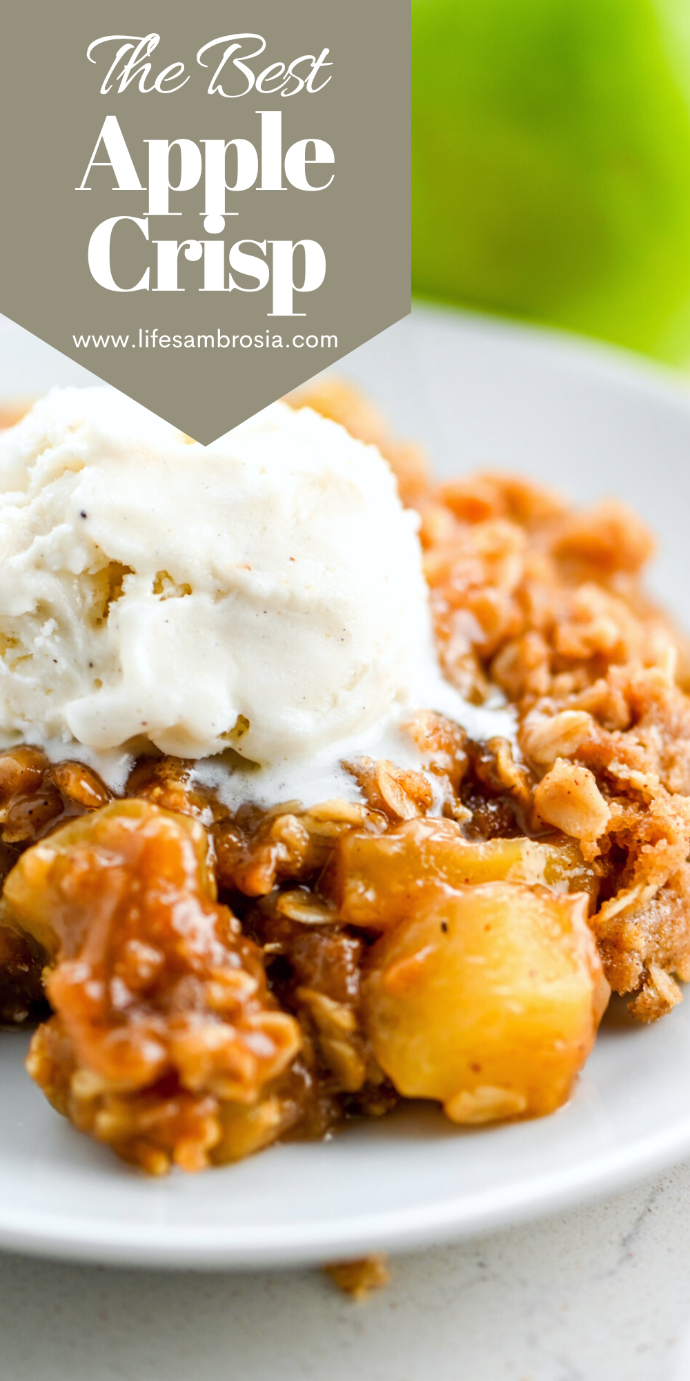 Easy Apple Crisp Recipe with Oats | Life's Ambrosia