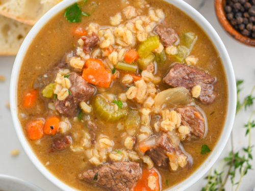 Beef Barley Soup - JoyFoodSunshine