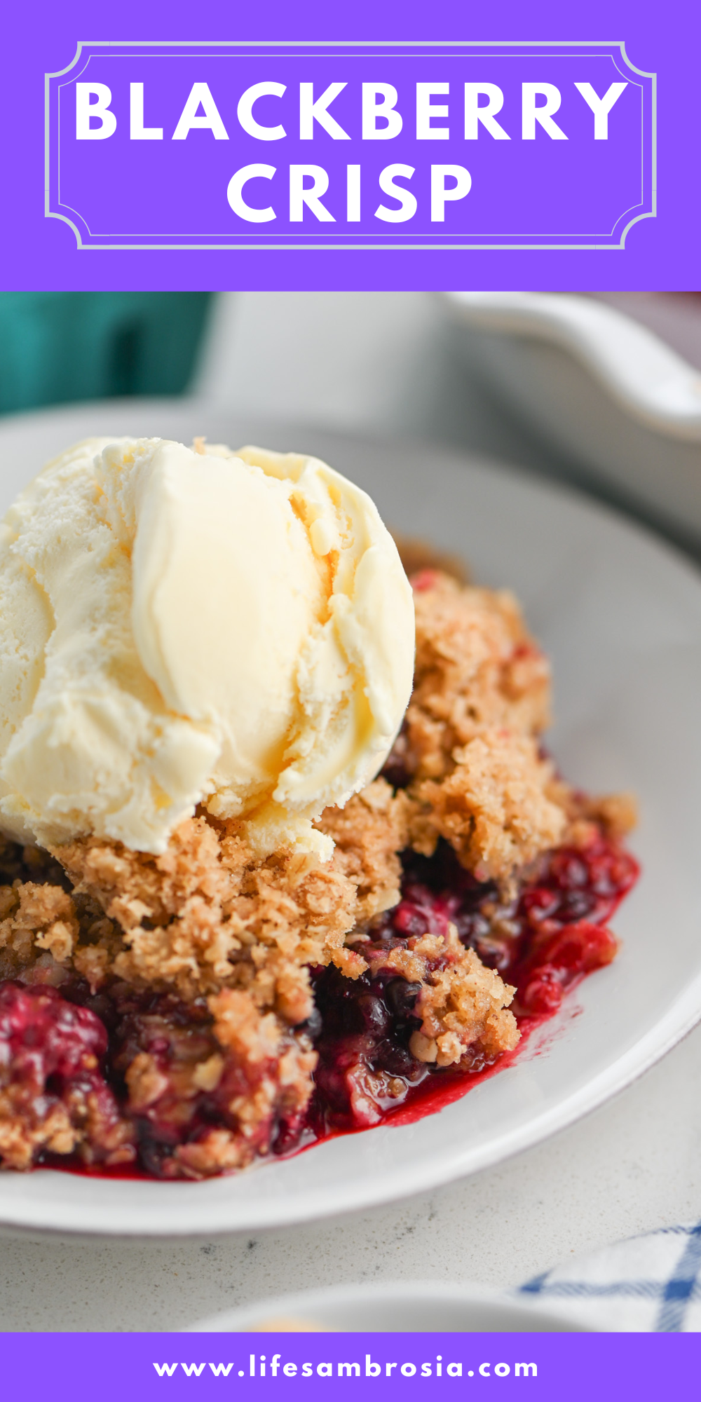 Blackberry Crisp Recipe | Life's Ambrosia