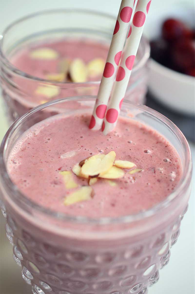 Cherry Almond Smoothie - Life's Ambrosia