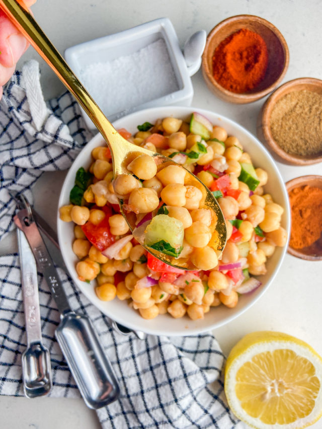 Chickpea Salad {Garbanzo Bean} Recipe Life's Ambrosia