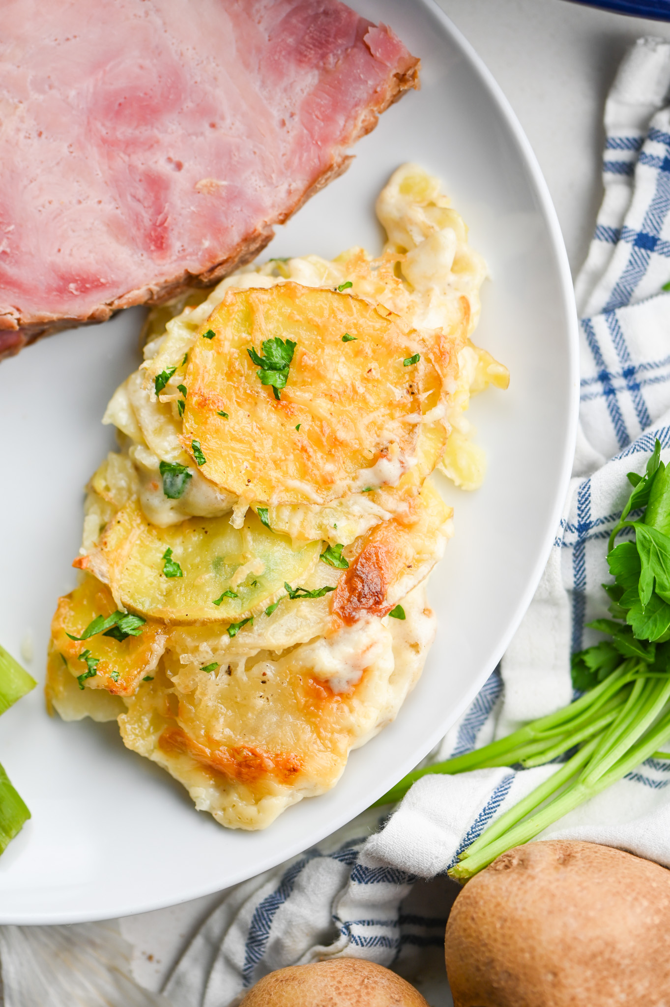 Perfect Creamy Herbed Scalloped Potatoes - Zen & Spice