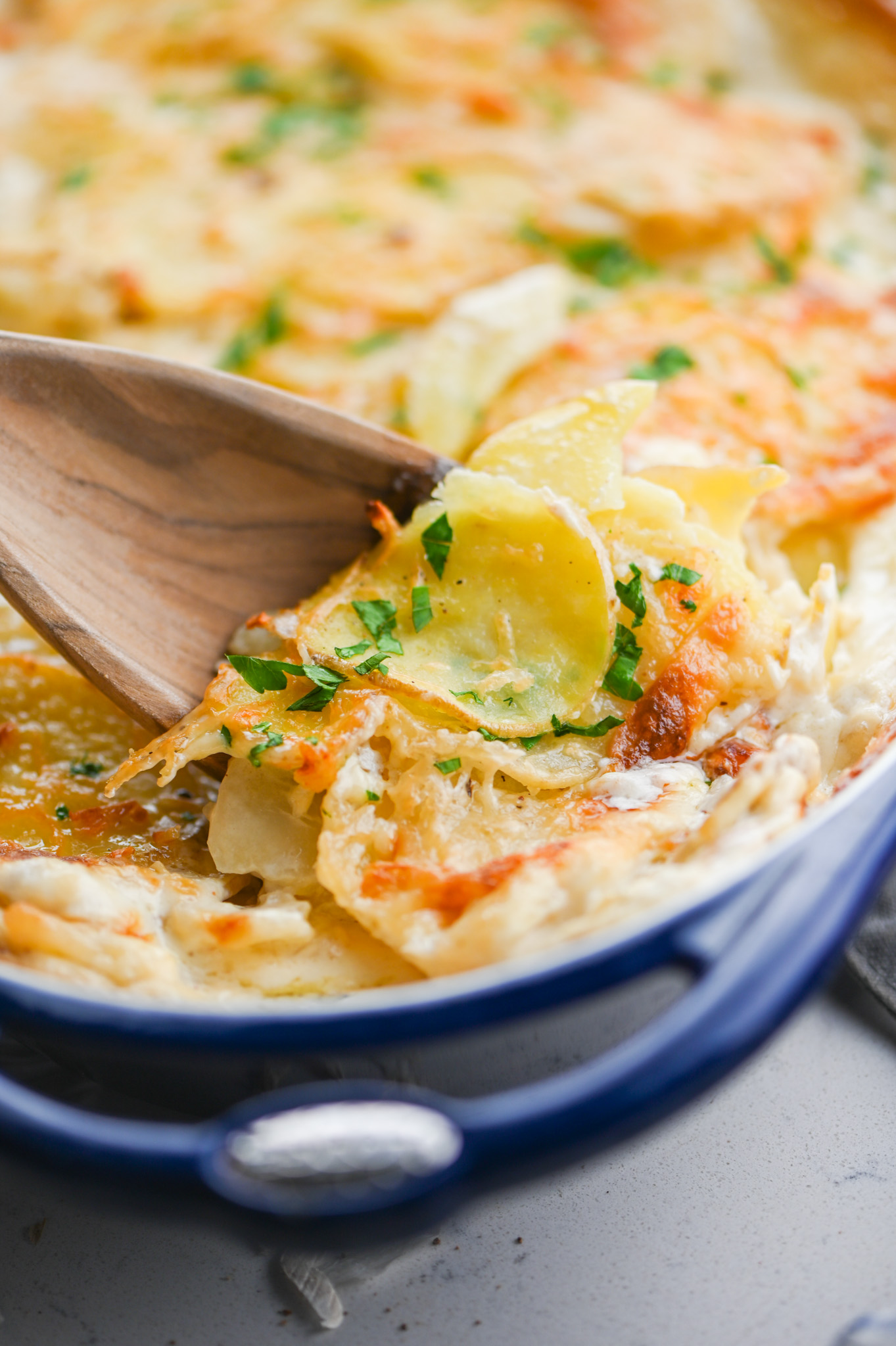 Perfect Creamy Herbed Scalloped Potatoes - Zen & Spice
