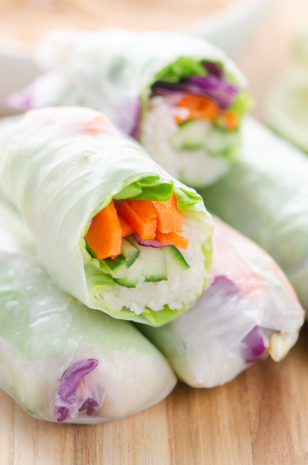 Fresh Spring Rolls with Spicy Peanut Sauce - Life's Ambrosia
