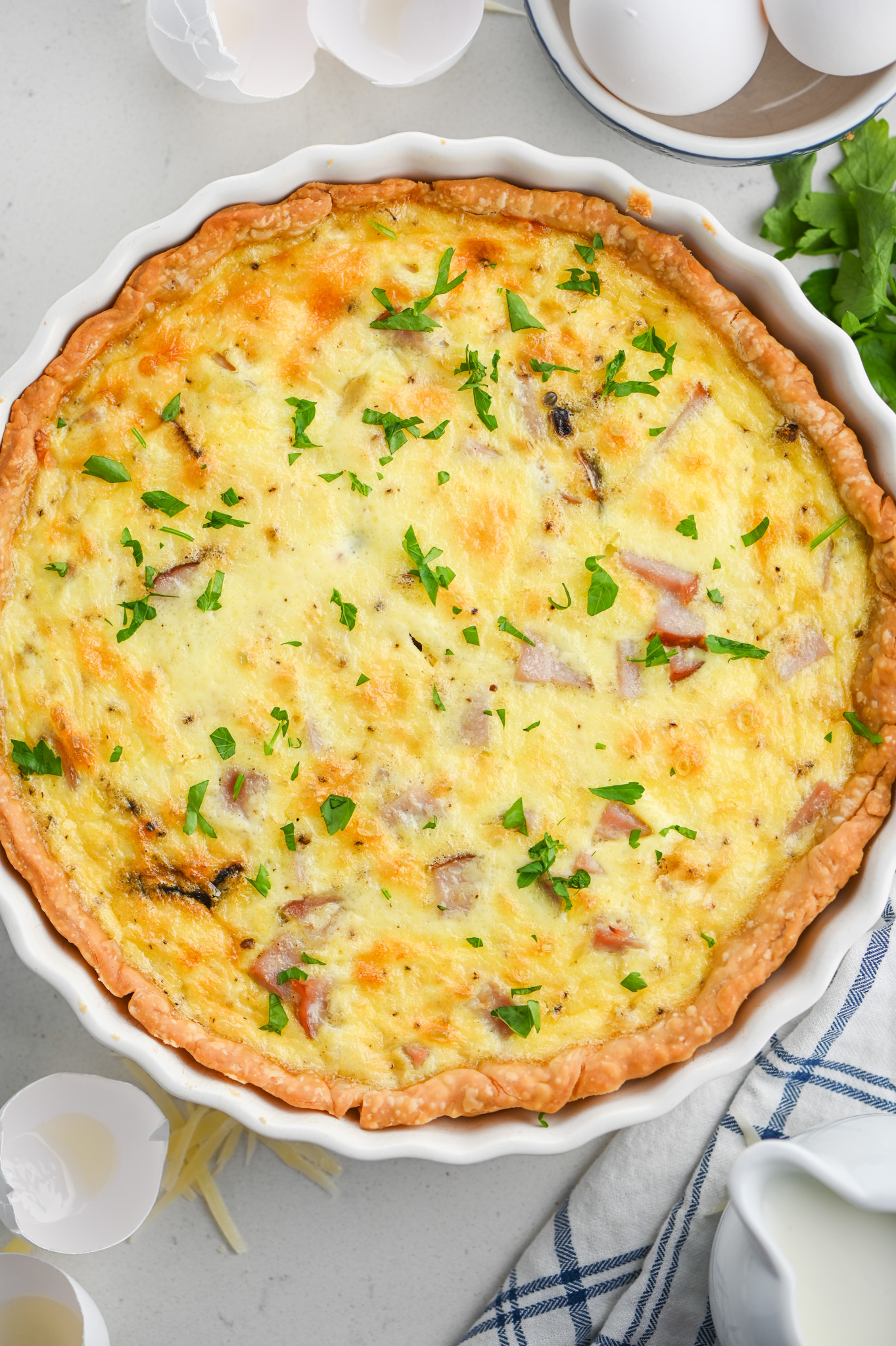 Easy Ham and Cheese Quiche