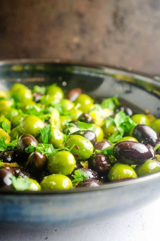 Marinated Olives Recipe | Warm Marinated Olives | Life's Ambrosia