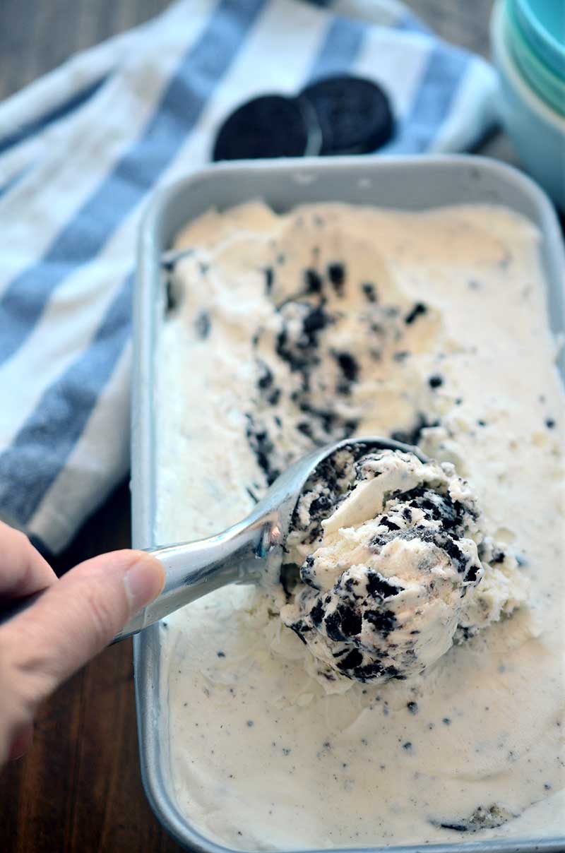 No-Churn Cookies and Cream Ice Cream - Life's Ambrosia