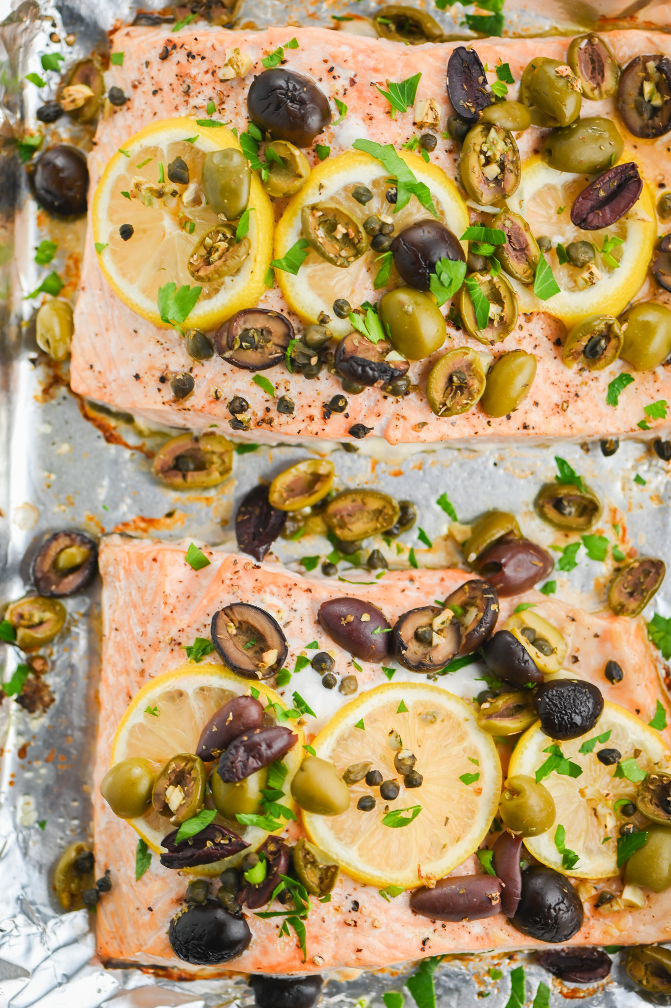 Oven Roasted Salmon with Olives - Life's Ambrosia