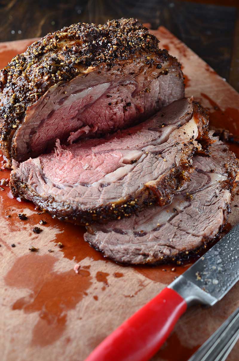 Peppercorn and Rosemary Crusted Prime Rib - Life's Ambrosia