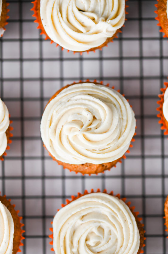 Pumpkin Cupcakes with Browned Butter Maple Frosting