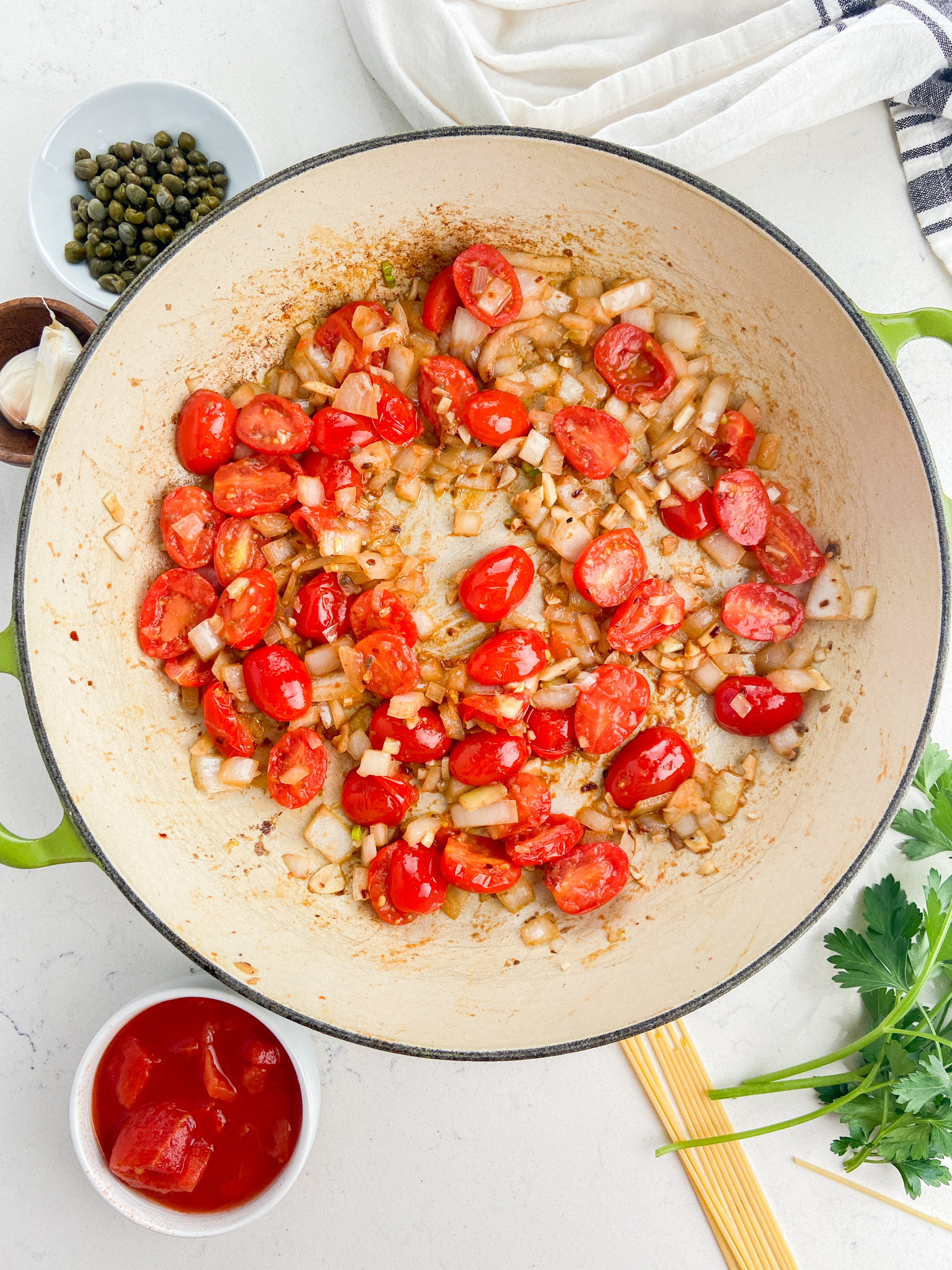 Puttanesca Pasta with Shrimp Recipe | Life's Ambrosia