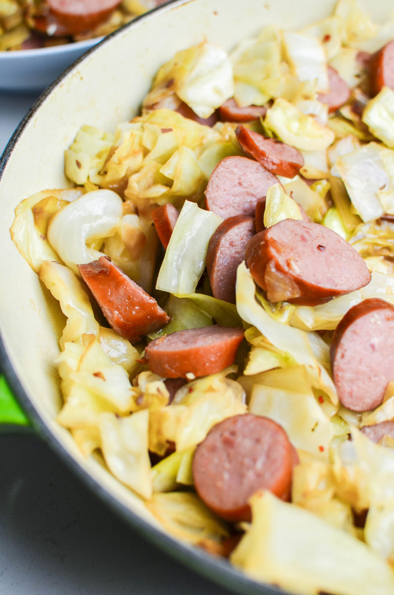 Skillet Kielbasa and Cabbage Recipe | Weeknight Meal | Life's Ambrosia