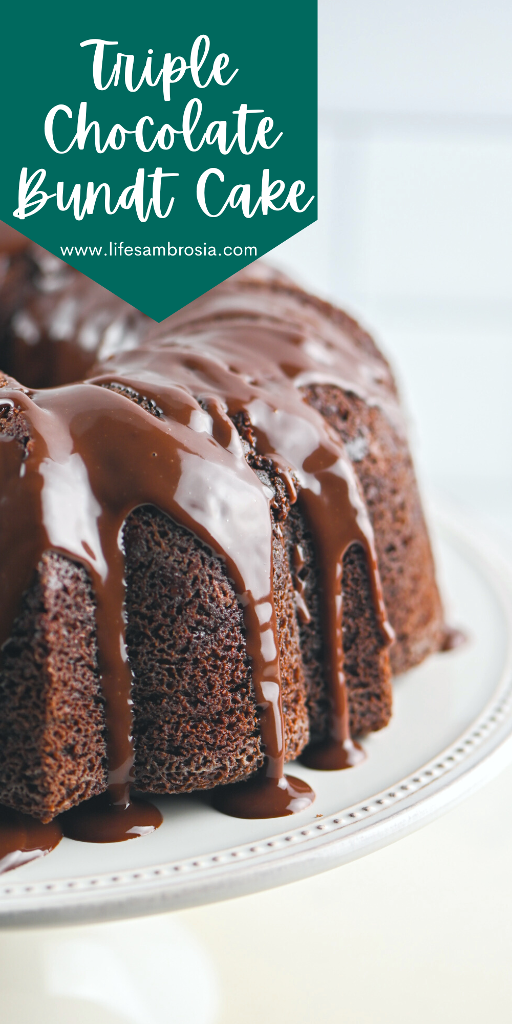 Triple Chocolate Bundt Cake - Life's Ambrosia