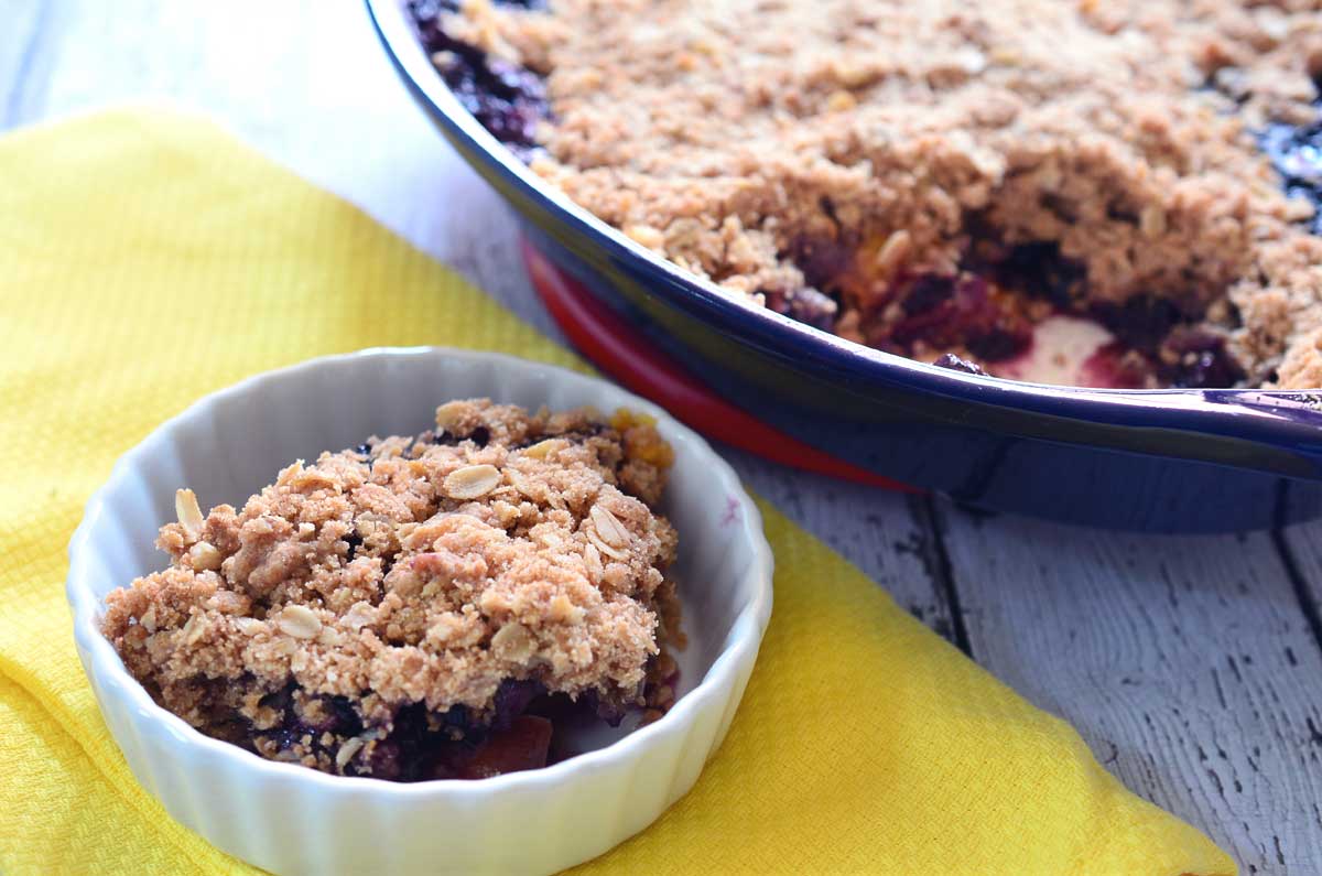 Blueberry Nectarine Crisp - Life's Ambrosia