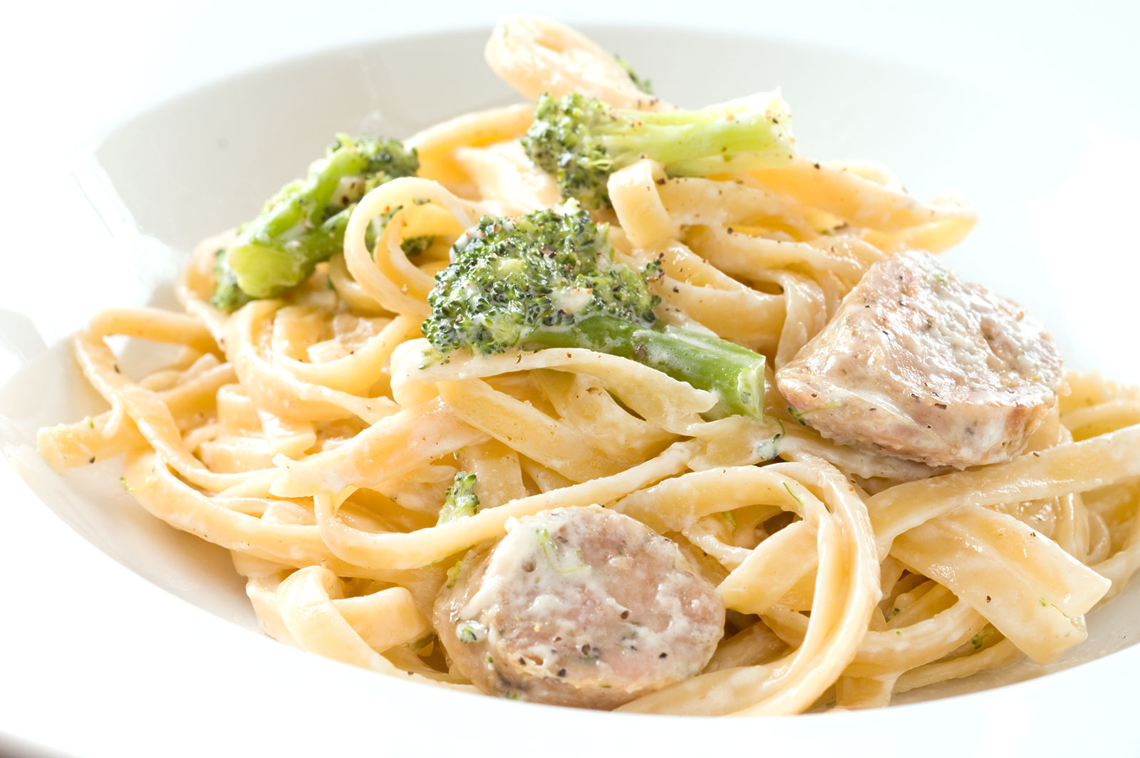 Creamy Broccoli and Sausage Fettuccine - Life's Ambrosia