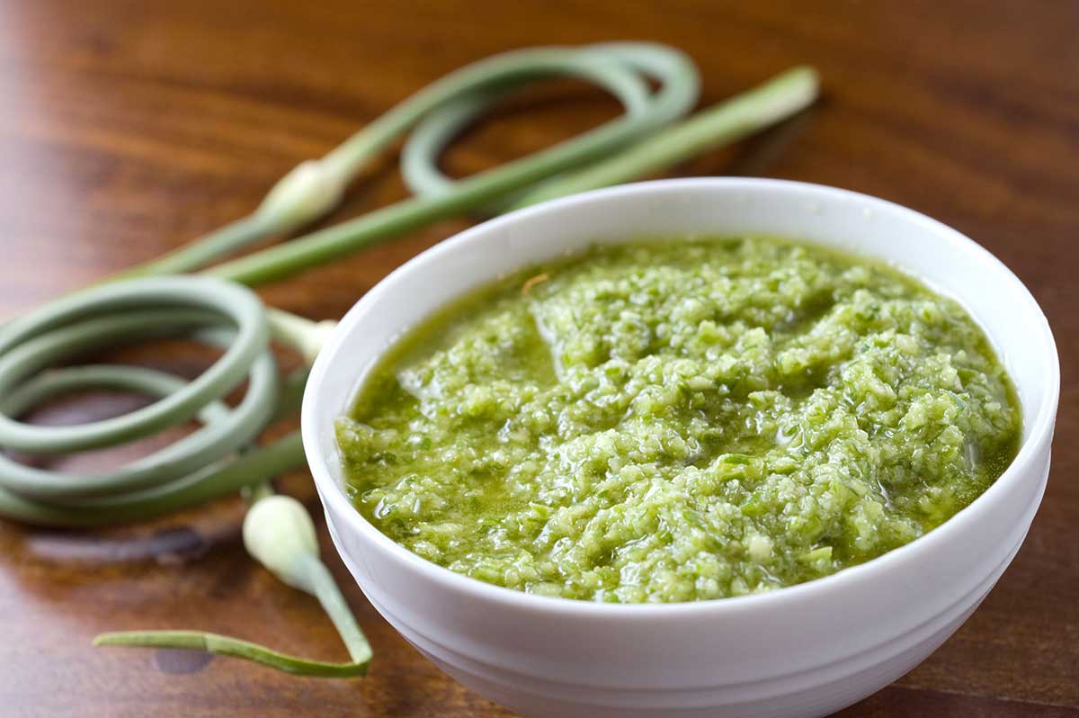 Garlic Scape Pesto Life's Ambrosia