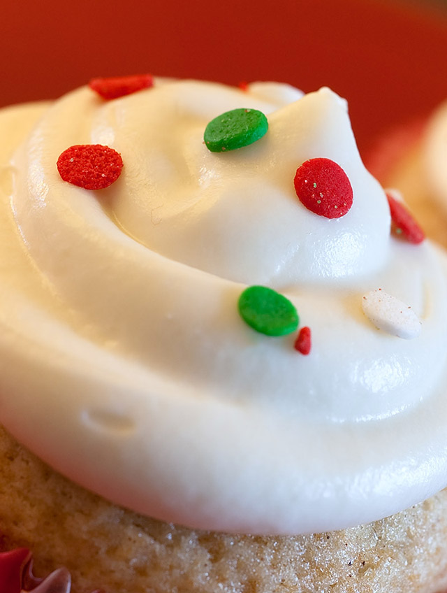 Eggnog Cupcakes with Maple Cream Cheese Frosting - Life's Ambrosia
