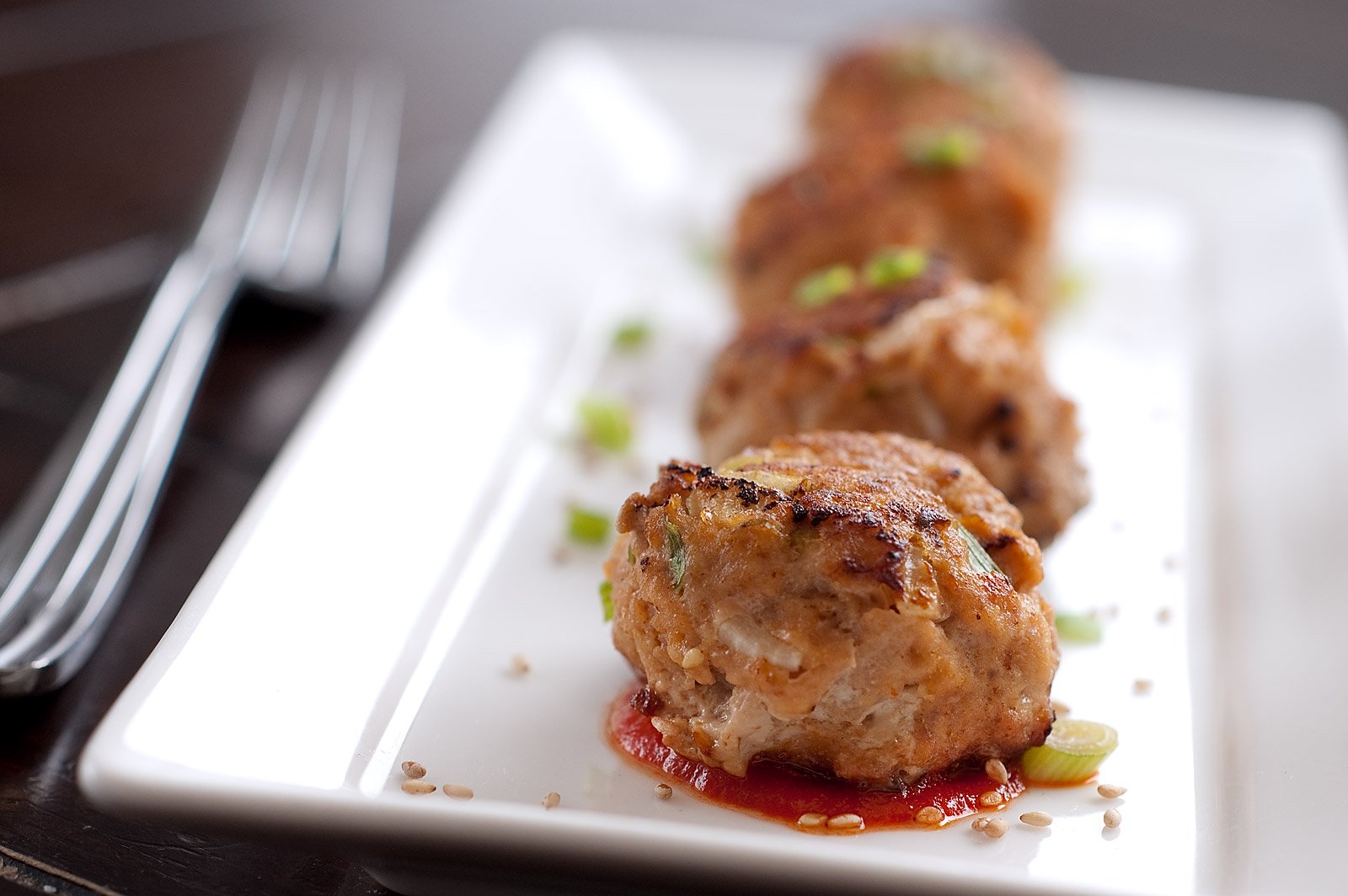 Sriracha Turkey Meatballs - Life's Ambrosia