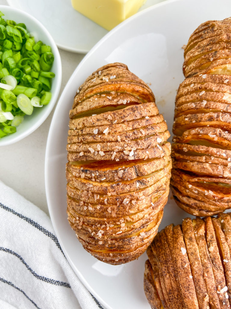 Air Fryer Hasselback Potatoes Recipe | Life's Ambrosia