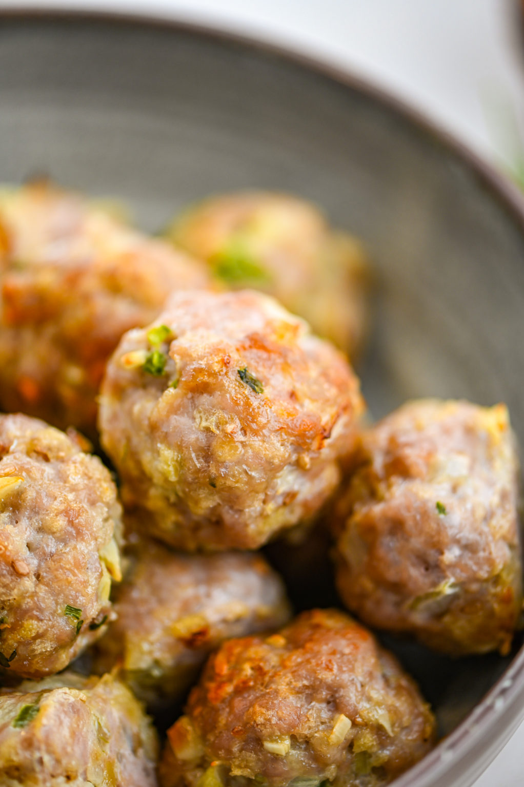 Asian Pork Meatballs With Soy Garlic Dipping Sauce Lifes Ambrosia