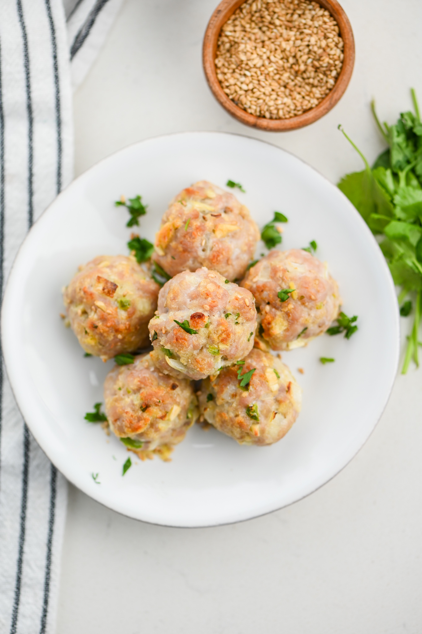 Asian Pork Meatballs With Soy Garlic Dipping Sauce Lifes Ambrosia