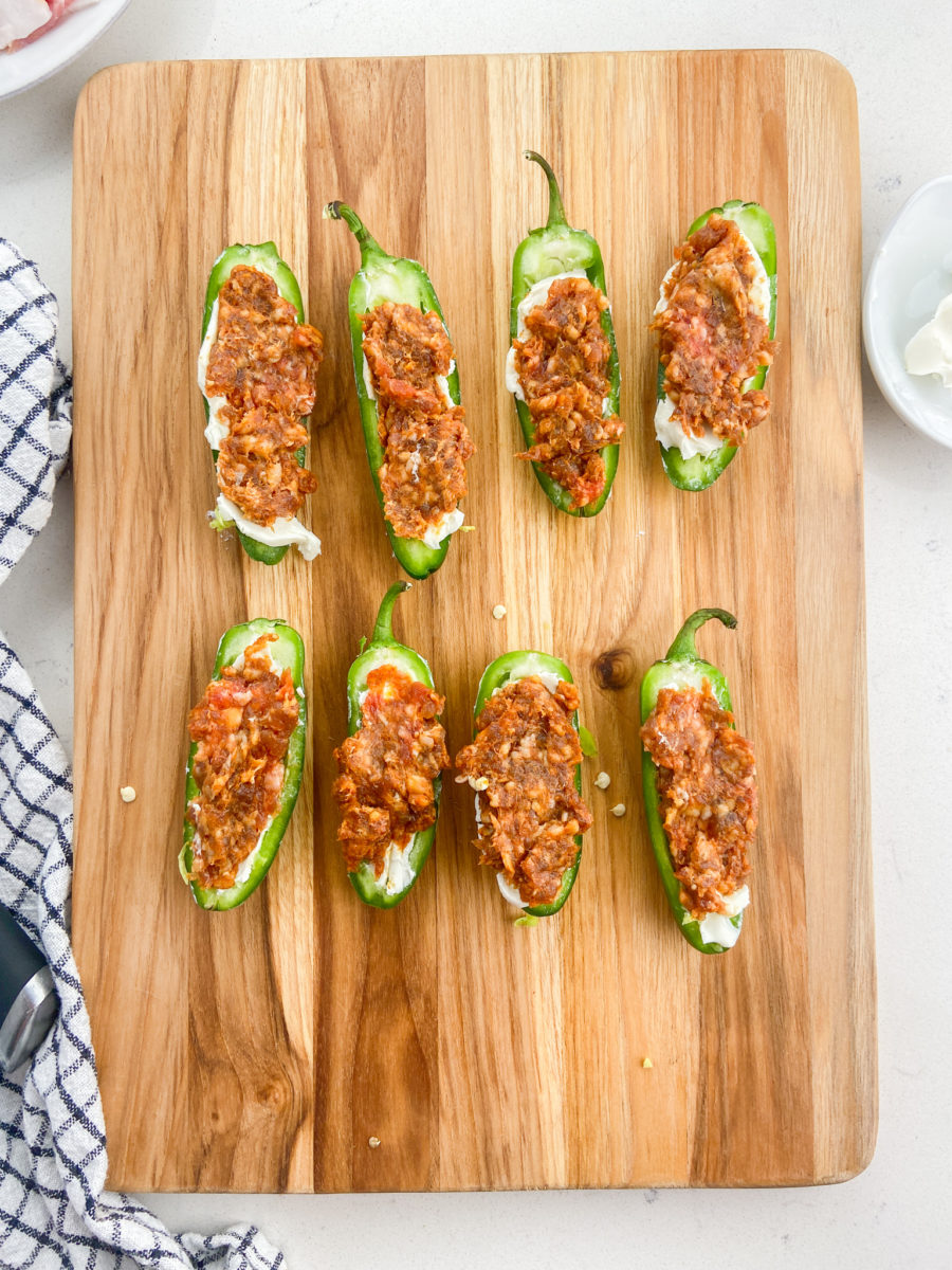 Healthy Smoked Jalapeño Poppers with Chorizo and Bacon