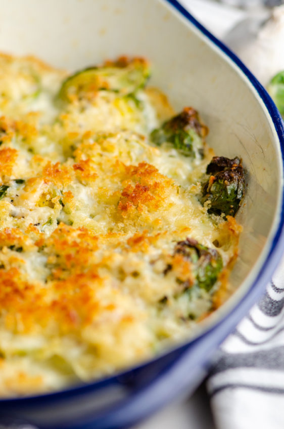 Cheesy Brussel Sprouts Gratin Recipe | Life's Ambrosia