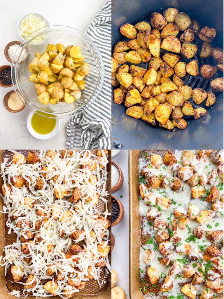 Cheesy Air Fryer Potatoes Recipe | Life's Ambrosia