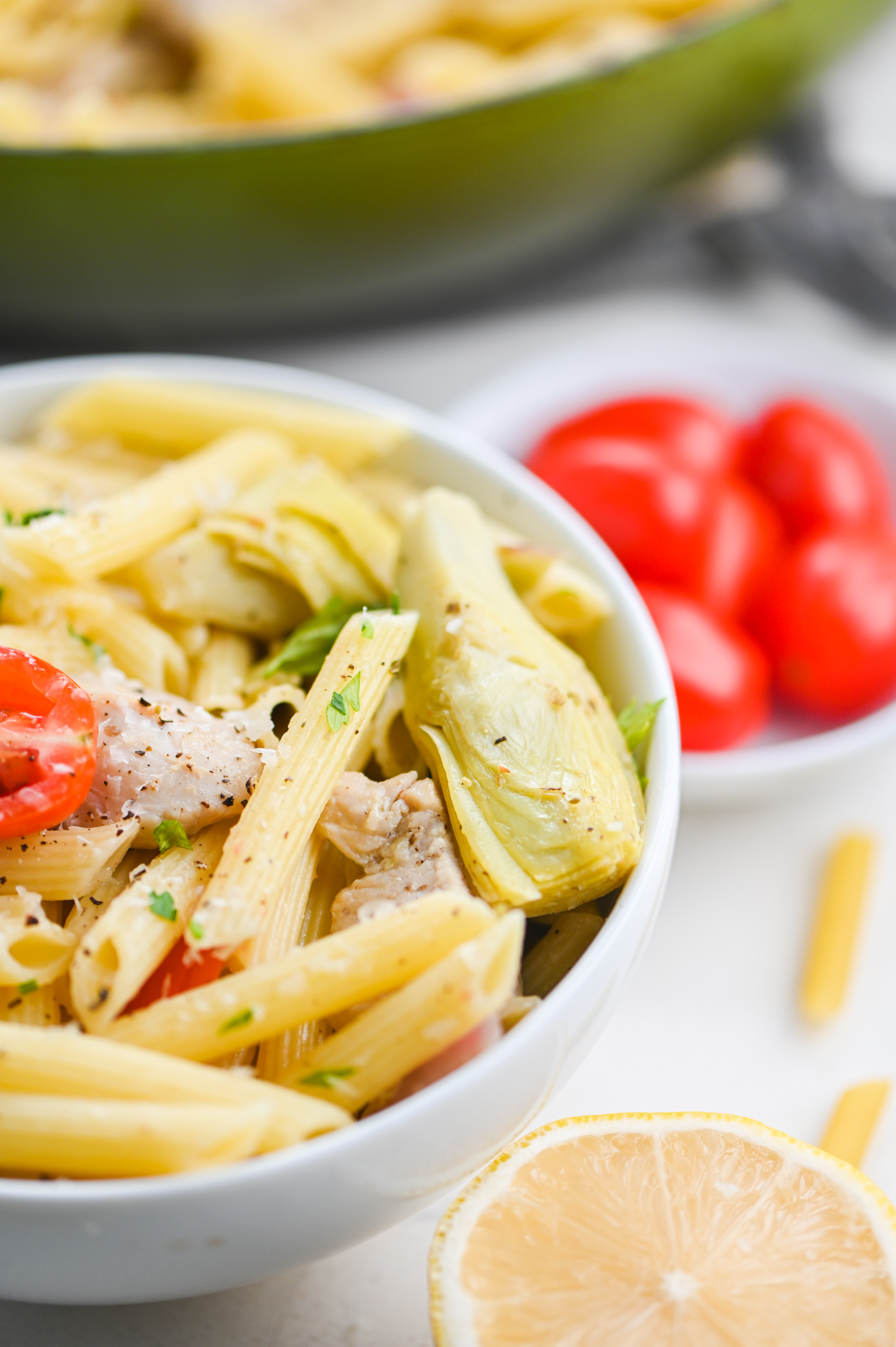 Chicken Penne with Artichokes and Tomatoes - Life's Ambrosia