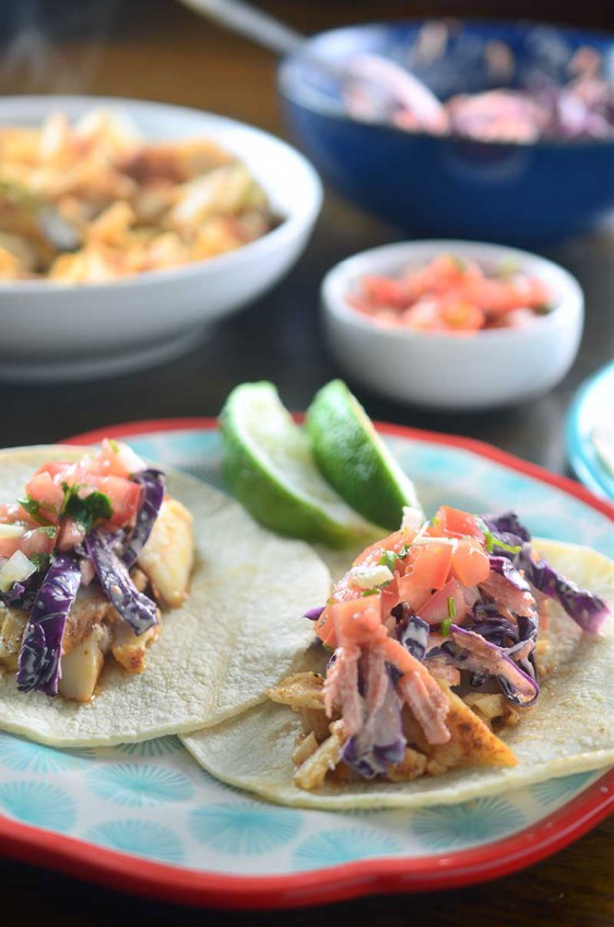 Chili Rubbed Fish Tacos - Life's Ambrosia