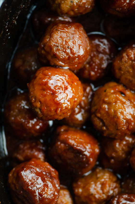 Crockpot Grape Jelly Meatballs - Life's Ambrosia