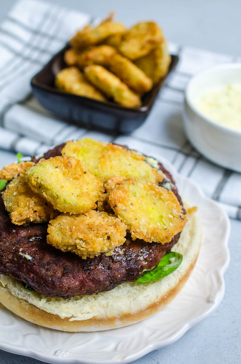 Fried Pickle Burger Recipe | Life's Ambrosia