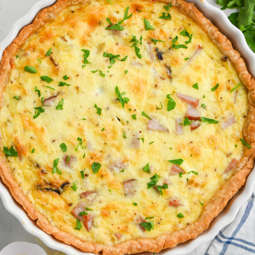 Ham and Cheese Quiche - Life's Ambrosia