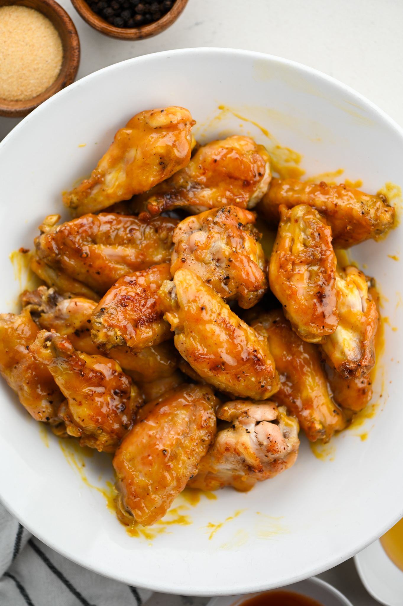 Hot Honey Mustard Wings Recipe | Life's Ambrosia