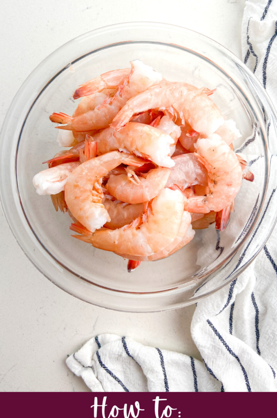 Peeled and deals deveined shrimp