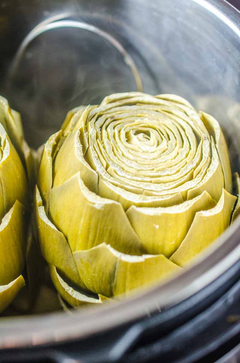 Instant Pot Artichokes with Creamy Herb Dip - Life's Ambrosia