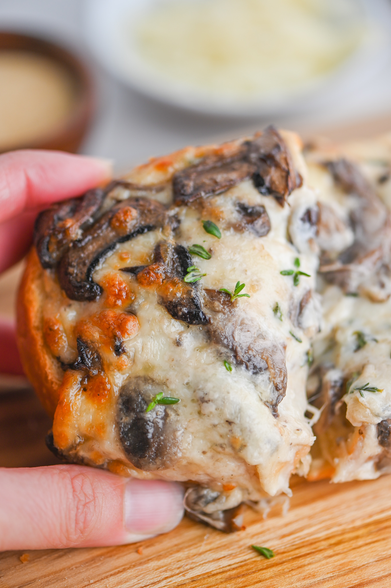 Herb Mushroom Cheese Bread - Life's Ambrosia