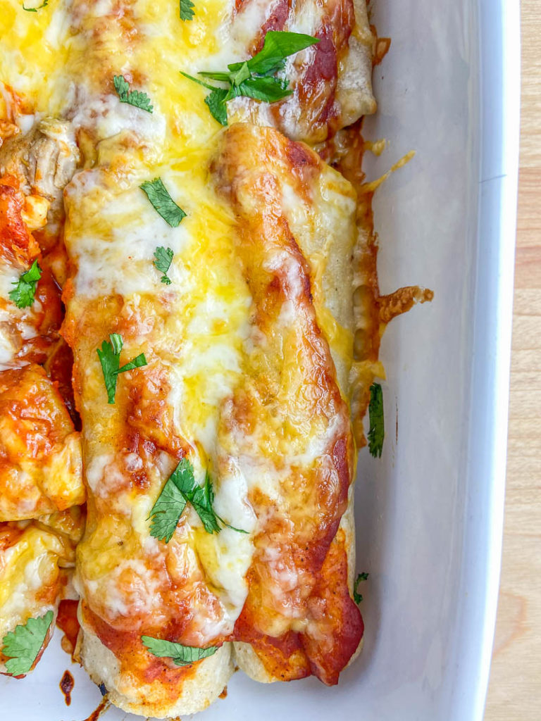 Pulled Pork Enchiladas Homemade Enchilada Sauce Lifes Ambrosia 