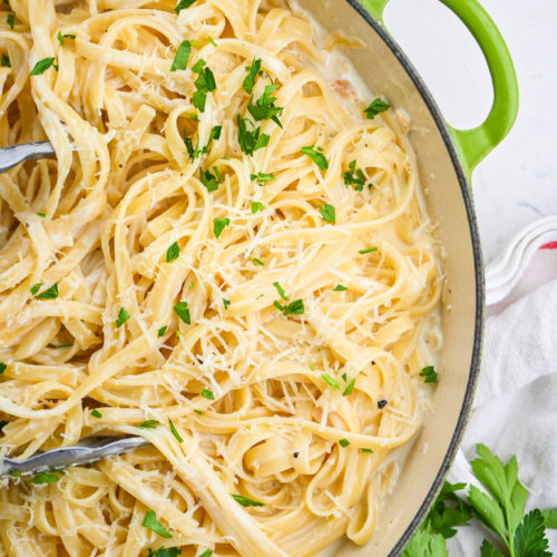 Roasted Garlic Fettuccine Alfredo - Life's Ambrosia