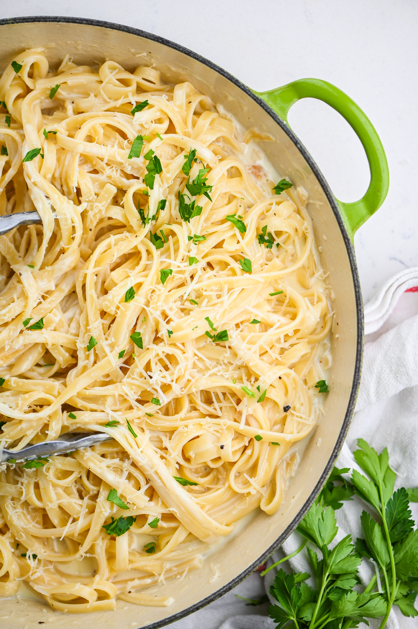 Roasted Garlic Fettuccine Alfredo - Life's Ambrosia