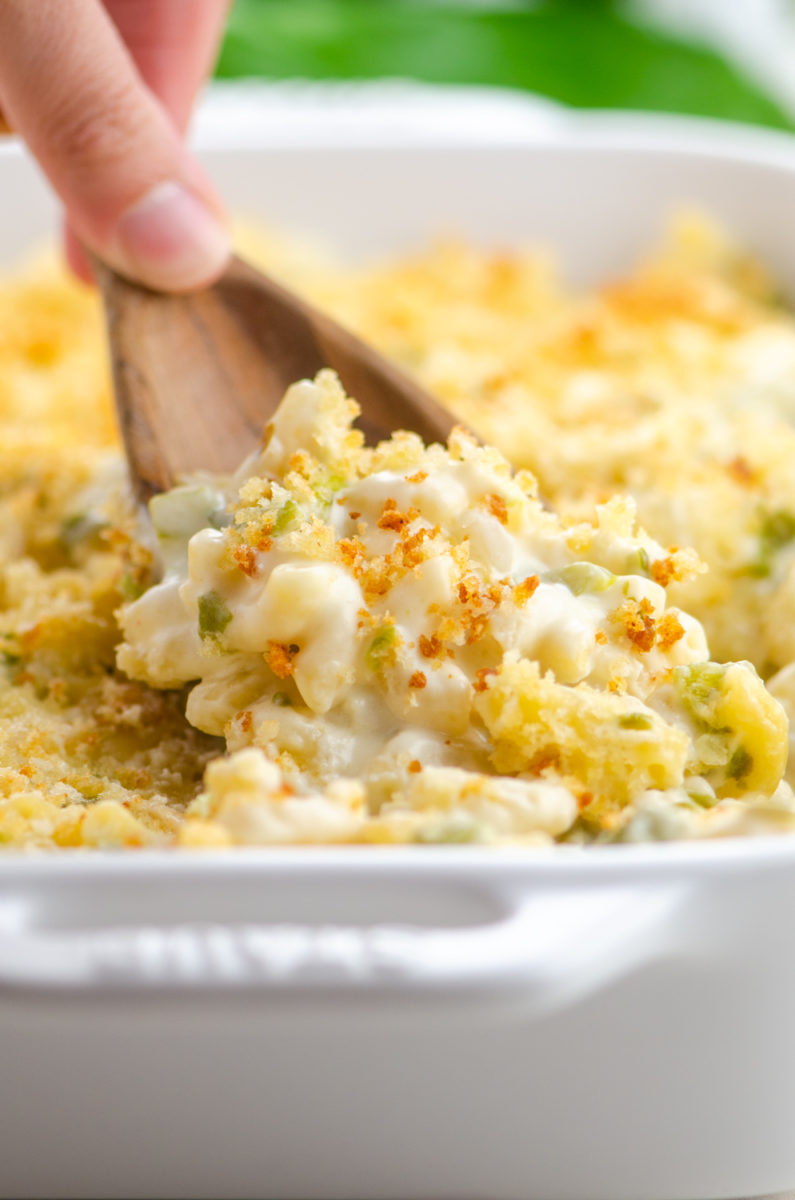 Roasted Hatch Chile Mac and Cheese - Life's Ambrosia