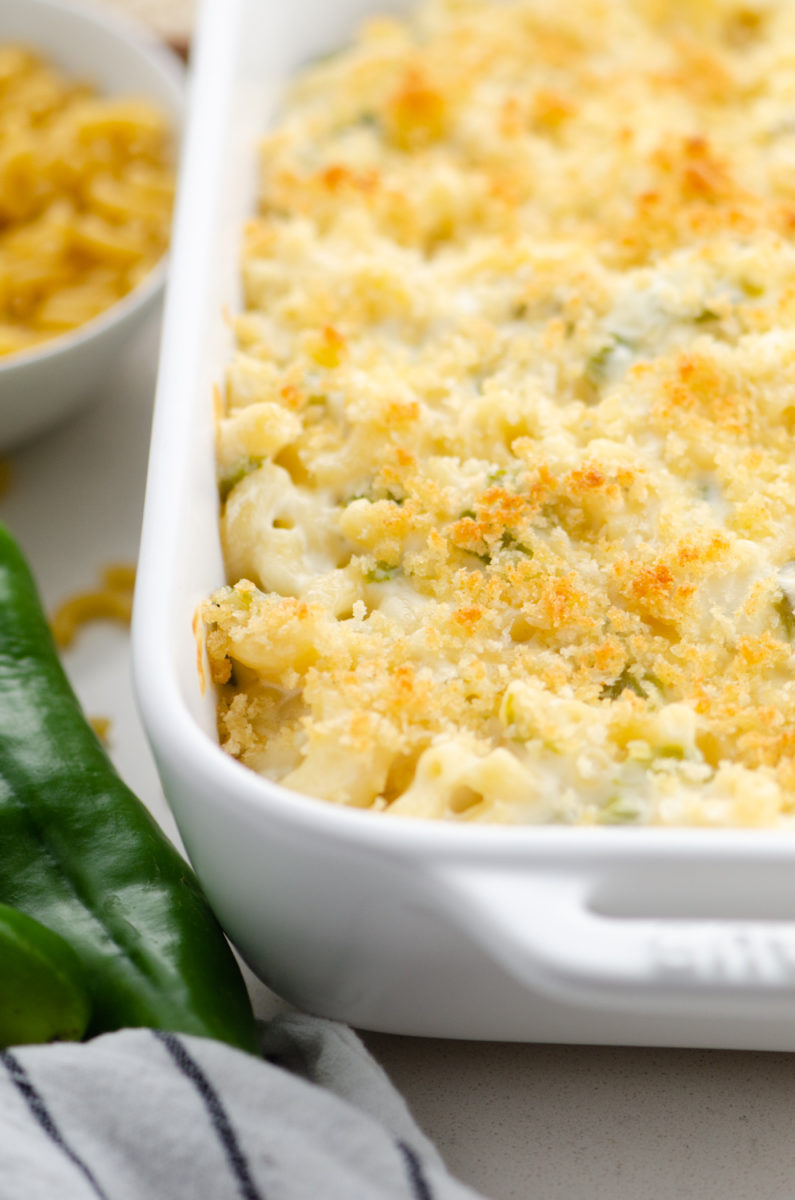 Roasted Hatch Chile Mac and Cheese - Life's Ambrosia