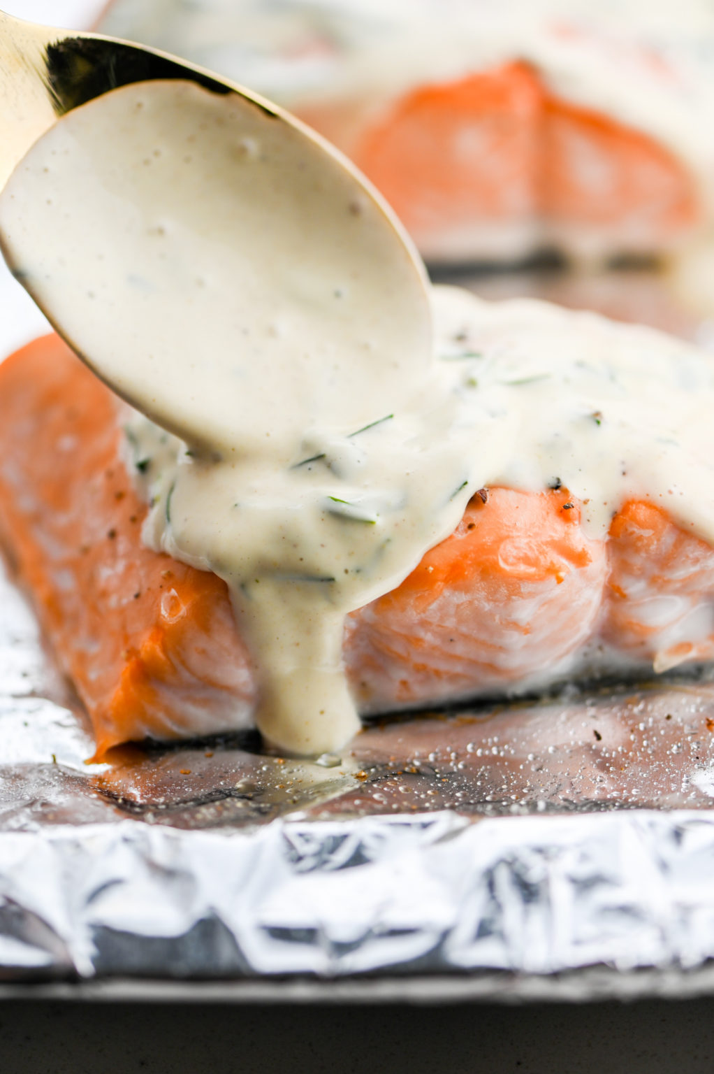 Salmon with Dijon Tarragon Sauce - Life's Ambrosia