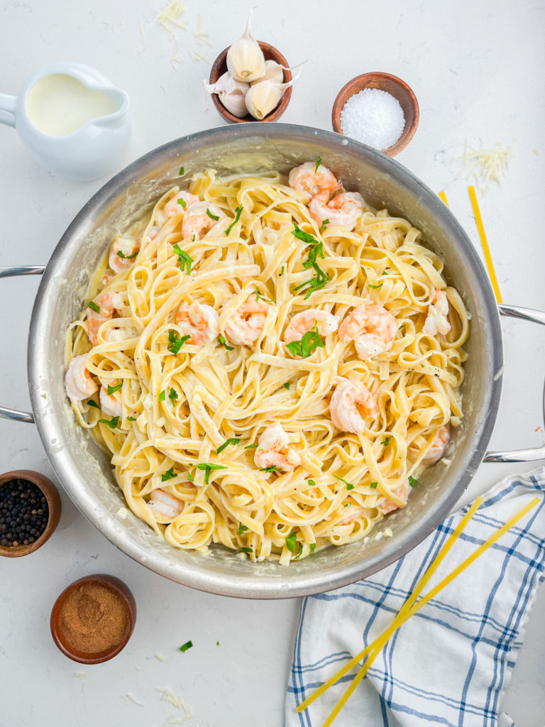 Shrimp Fettuccine Alfredo Lifes Ambrosia 5683