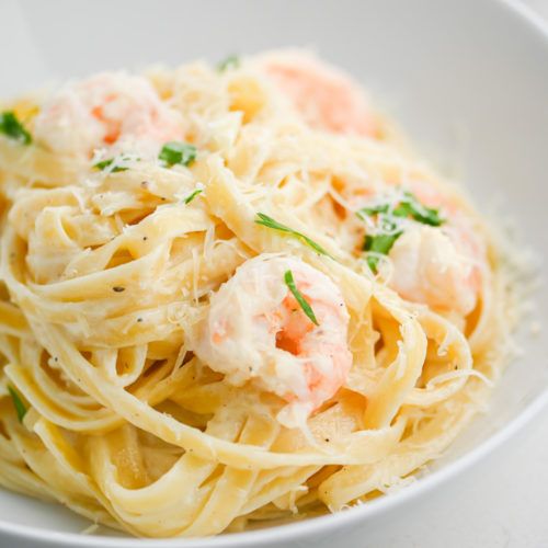 Shrimp Fettuccine Alfredo - Life's Ambrosia