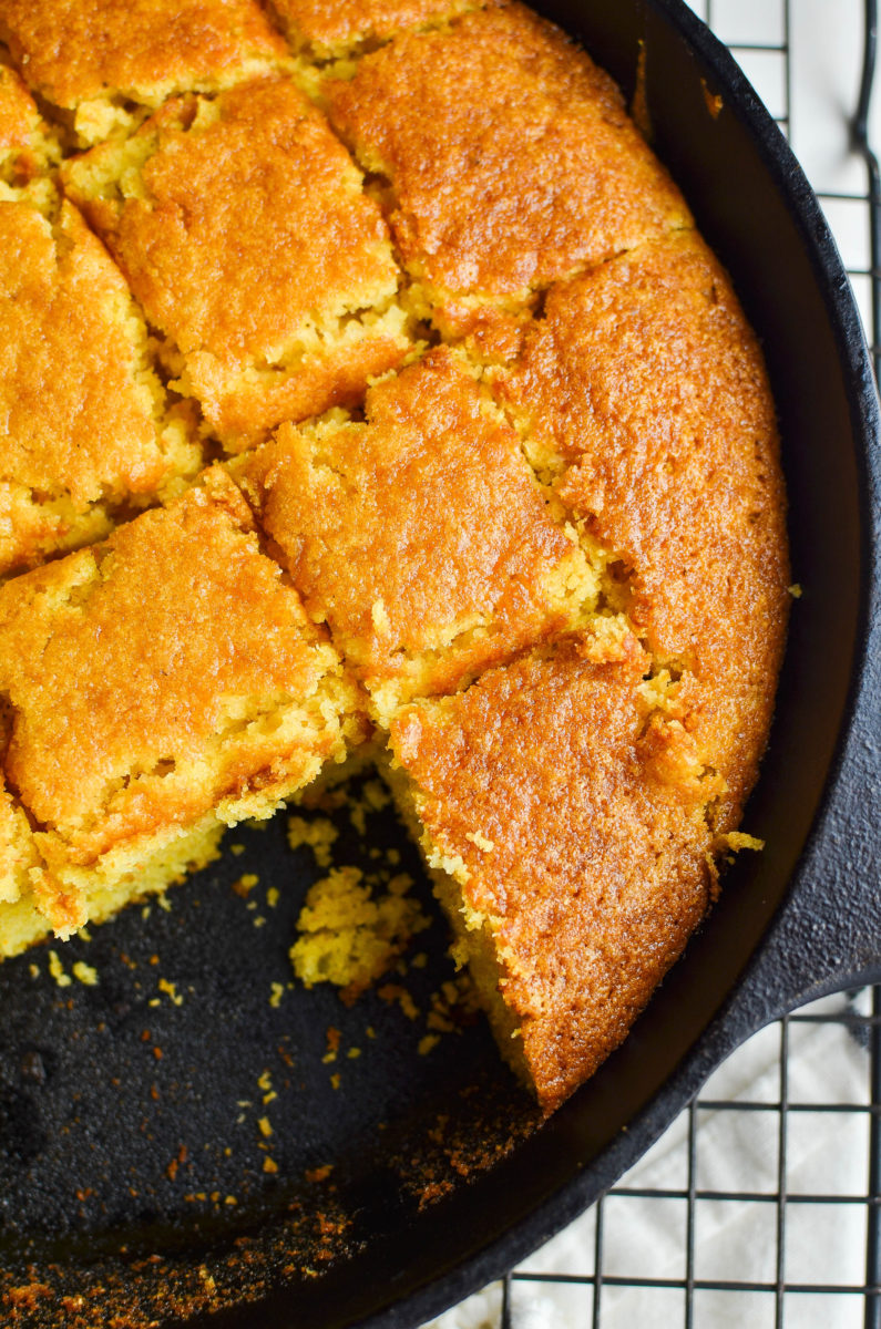 Easy Honey Skillet Cornbread Recipe | Life's Ambrosia